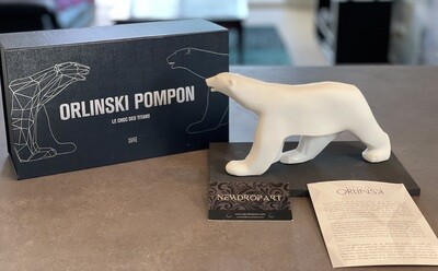 OURS POMPON X ORLINSKI ( BLANC MAT )