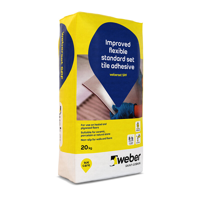 Weber Set SPF Standard Set Tile Adhesive Grey - 20kg + 25% Extra FREE