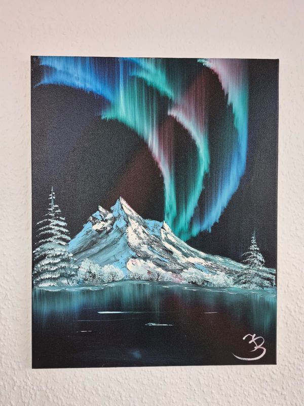 Malkurs am 06.06. - Himmelsleuchten: Die Nordlichter nach Bob Ross