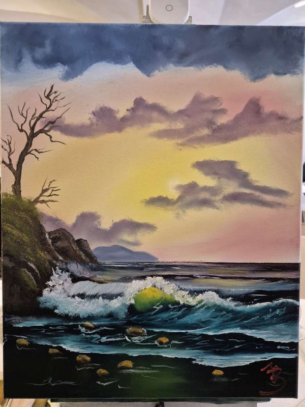 Malkurs am 08.11. nach Bob Ross