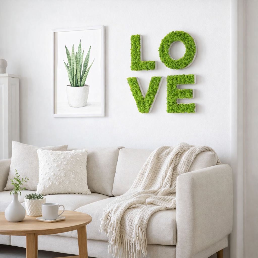 Moos-Buchstaben – modulare 3D-Schriftzüge