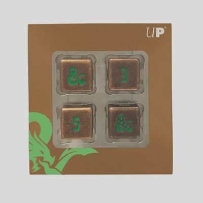 D&amp;D Heavy Metal D6 Feywild Copper and Green Dice Set (4)