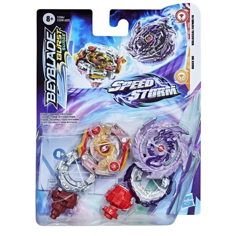 Beyblade Speedstorm Dual Pack - Odax O6 &amp; Kolossal Fafnir F6