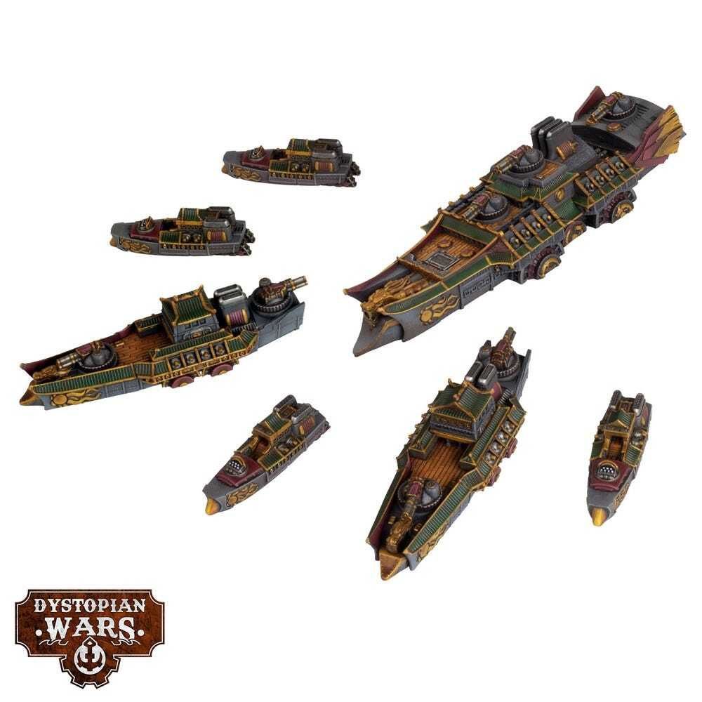 Dystopian Wars: Ning Jing Battlefleet Set