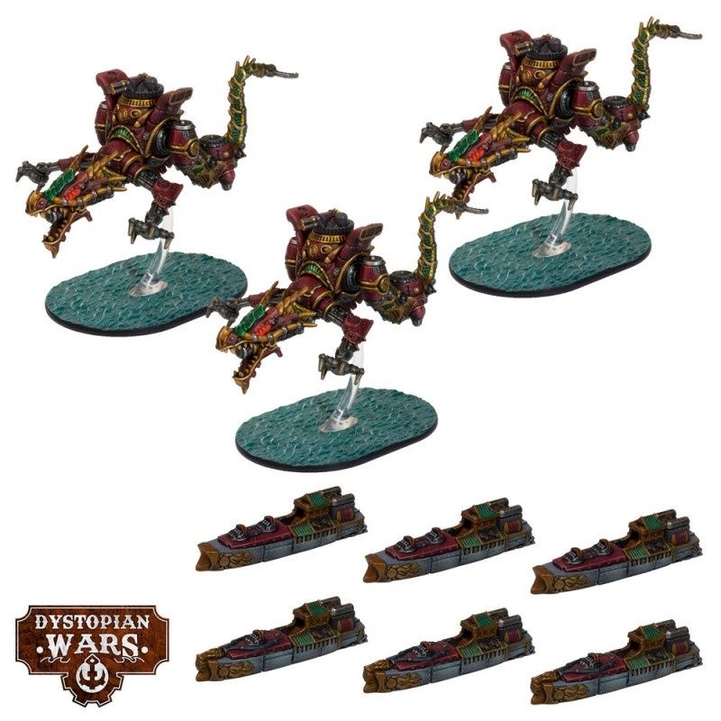 Dystopian Wars: Tianlong Battlefleet Set
