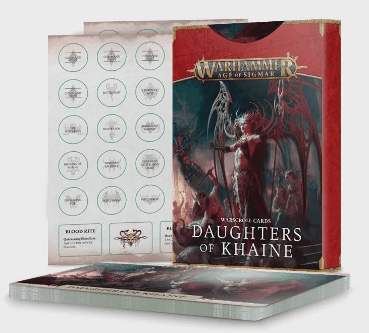 WARSCROLL CARDS: DAUGHTERS OF KHAINE