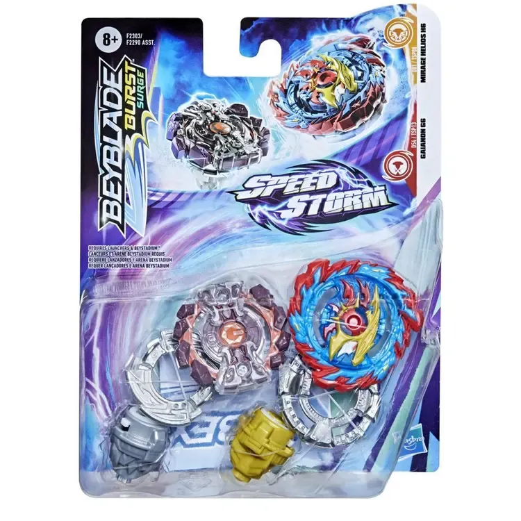 Beyblade Speedstorm Dual Pack - Gaianon G6 & Mirage Helios H6 Beyblade Speedstorm Dual Pack - Gaianon G6 & Mirage Helios H6