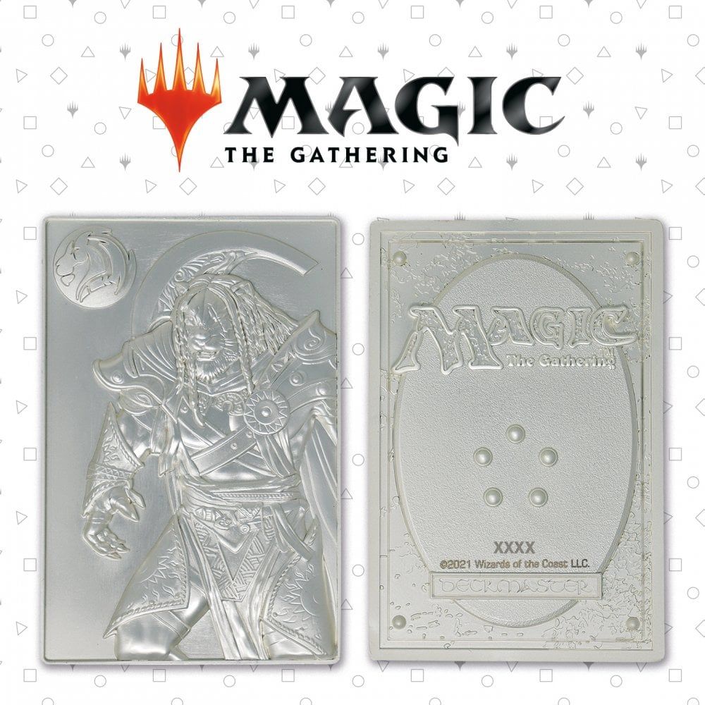 Magic the Gathering Limited Edition Silver Plated Ajani Goldmane Metal Collectible Magic the Gathering Limited Edition Silver Plated Ajani Goldmane Metal Collectible