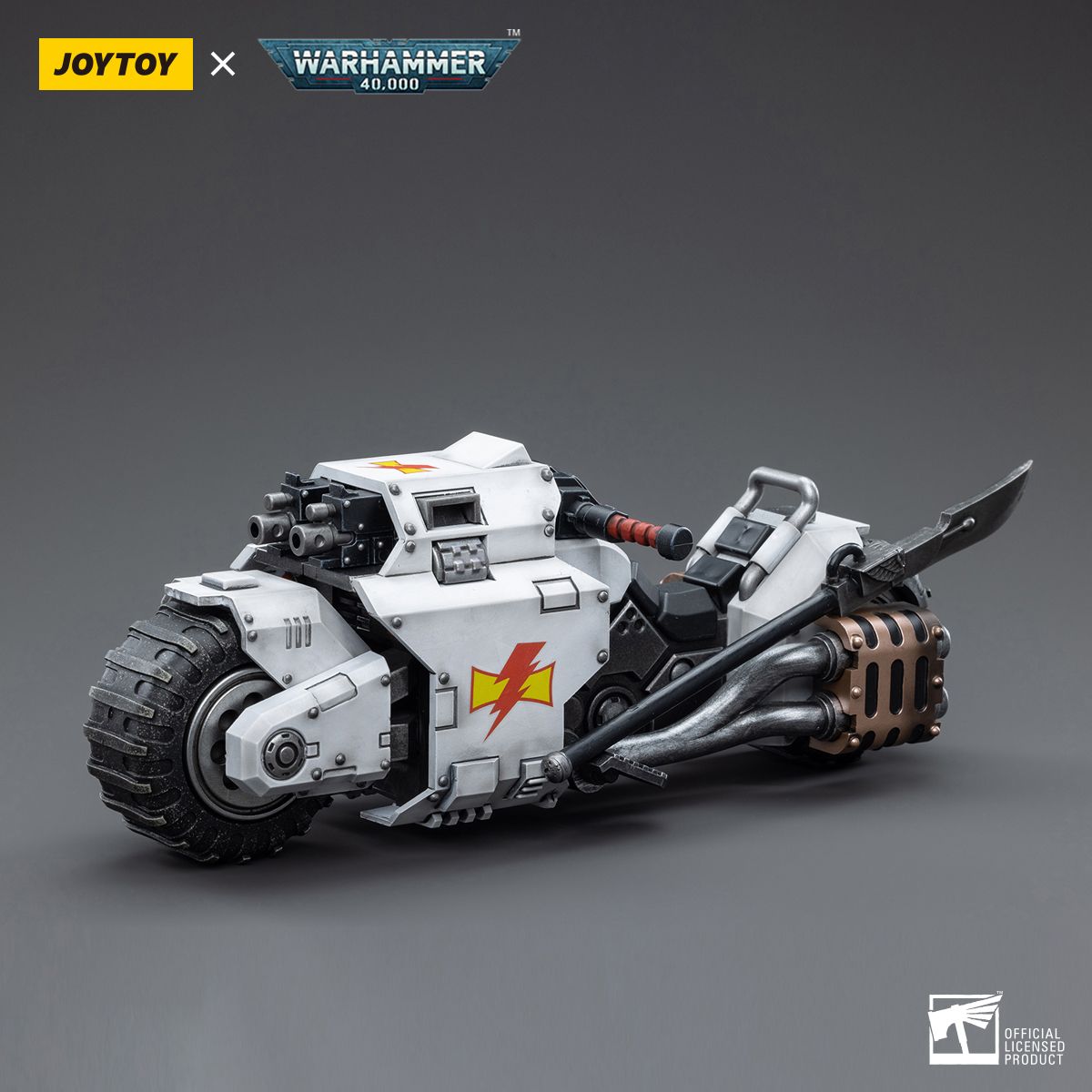 Warhammer Collectibles: 1/18 Scale White Scars Raider-pattern Combat Bike Warhammer Collectibles: 1/18 Scale White Scars Raider-pattern Combat Bike