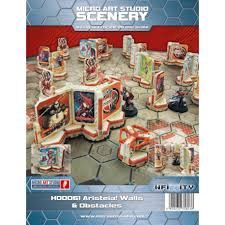 28mm Infinity Sci-Fi Terrain: Aristeia! Walls &amp; Obstacles