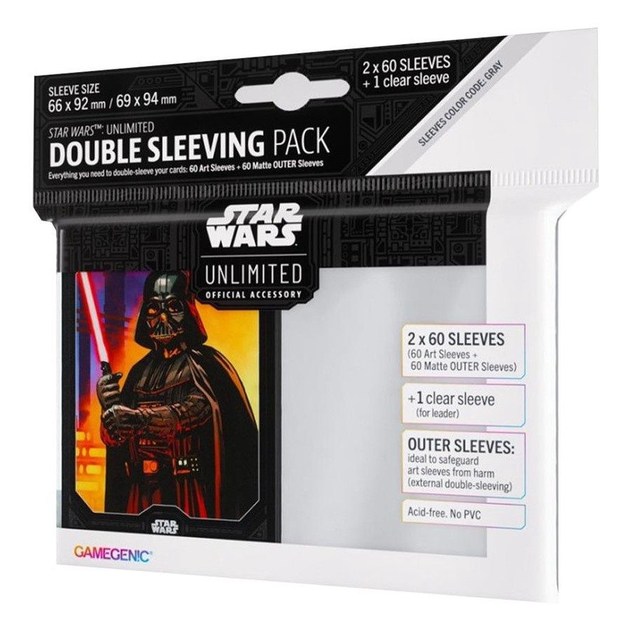 Gamegenic Star Wars Unlimited Art Sleeves Double Sleeving Pack, Design: Darth Vader