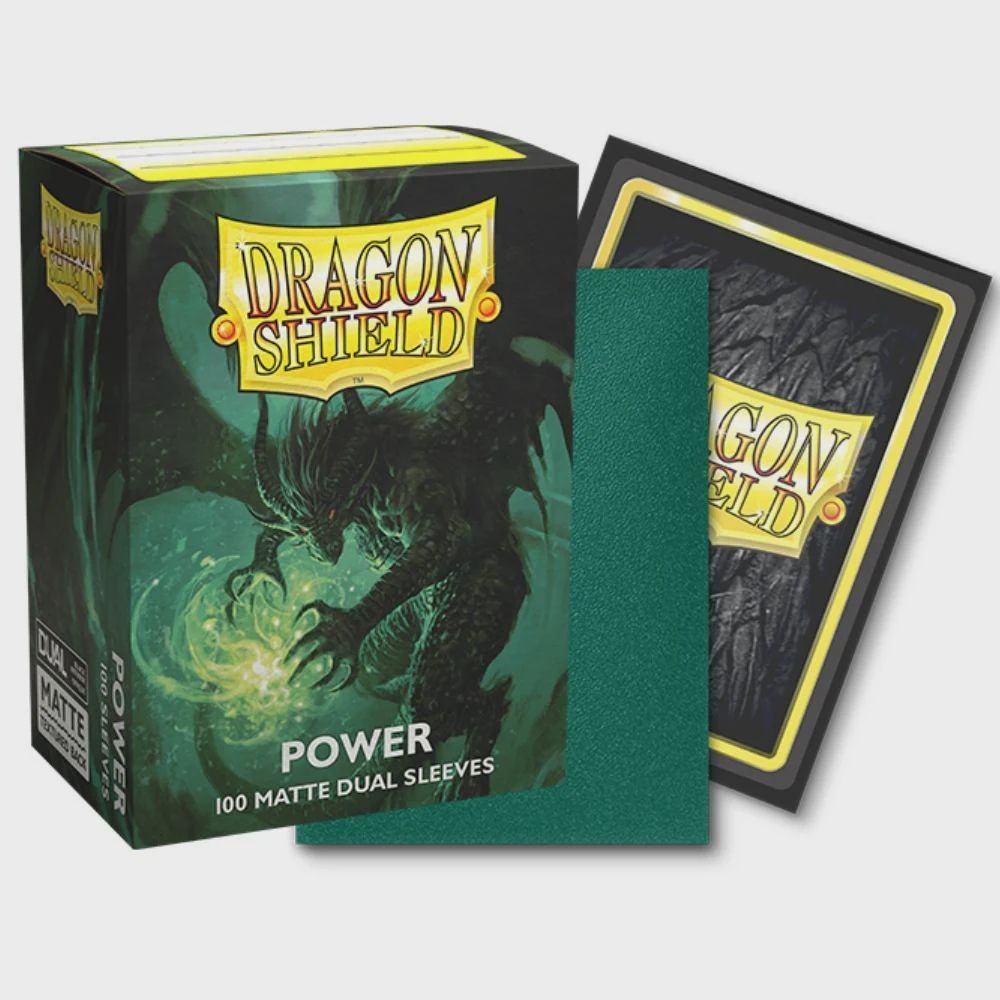 Sleeves - Dragon Shield - Box 100 - Standard Size Dual Matte Metallic Green (Power)