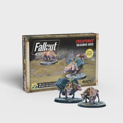 Fallout Wasteland Warfare - Creatures - Brahim Herd