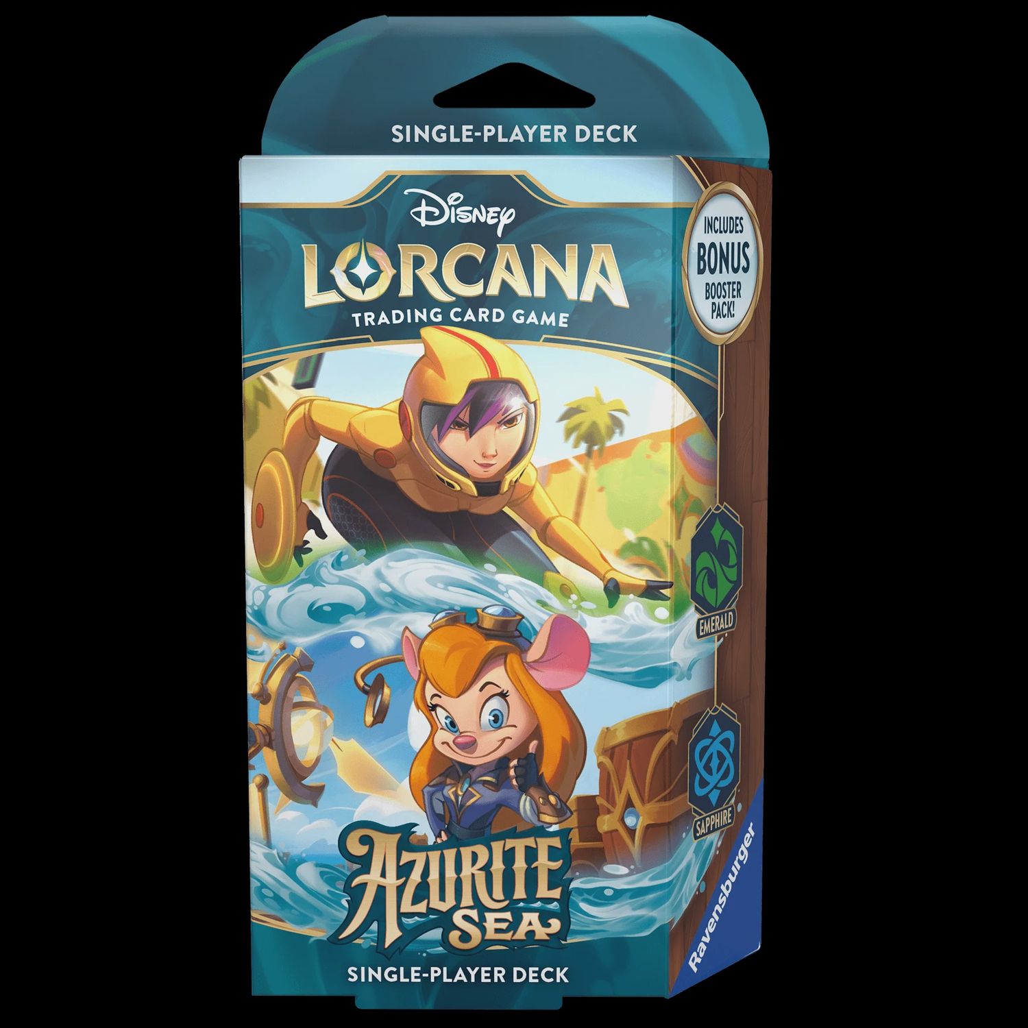 Disney Lorcana S6 Azurite Sea Single-Player Deck: Emerald &amp; Sapphire