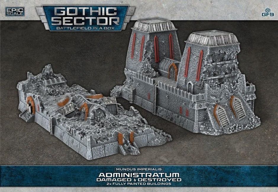 Battlefield in a Box: Gothic Sector - Mundus Imperialis: Administratum (Damaged &amp; Destroyed)