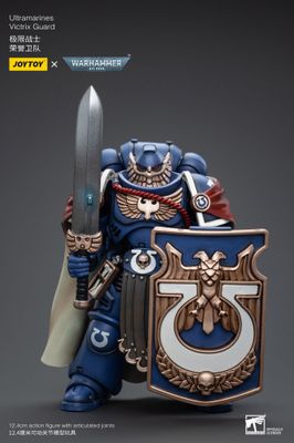 Warhammer Collectibles: 1/18 Scale Ultramarines Victrix Honour Guard w Storm Shield & Sword Warhammer Collectibles: 1/18 Scale Ultramarines Victrix Honour Guard w Storm Shield & Sword