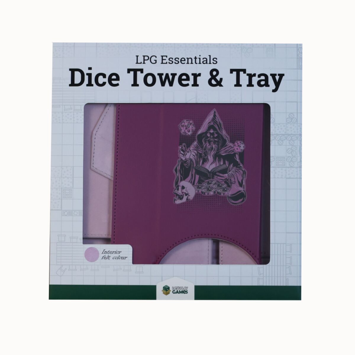 LPG Essentials Dice Tower and Mat Magenta / Rose