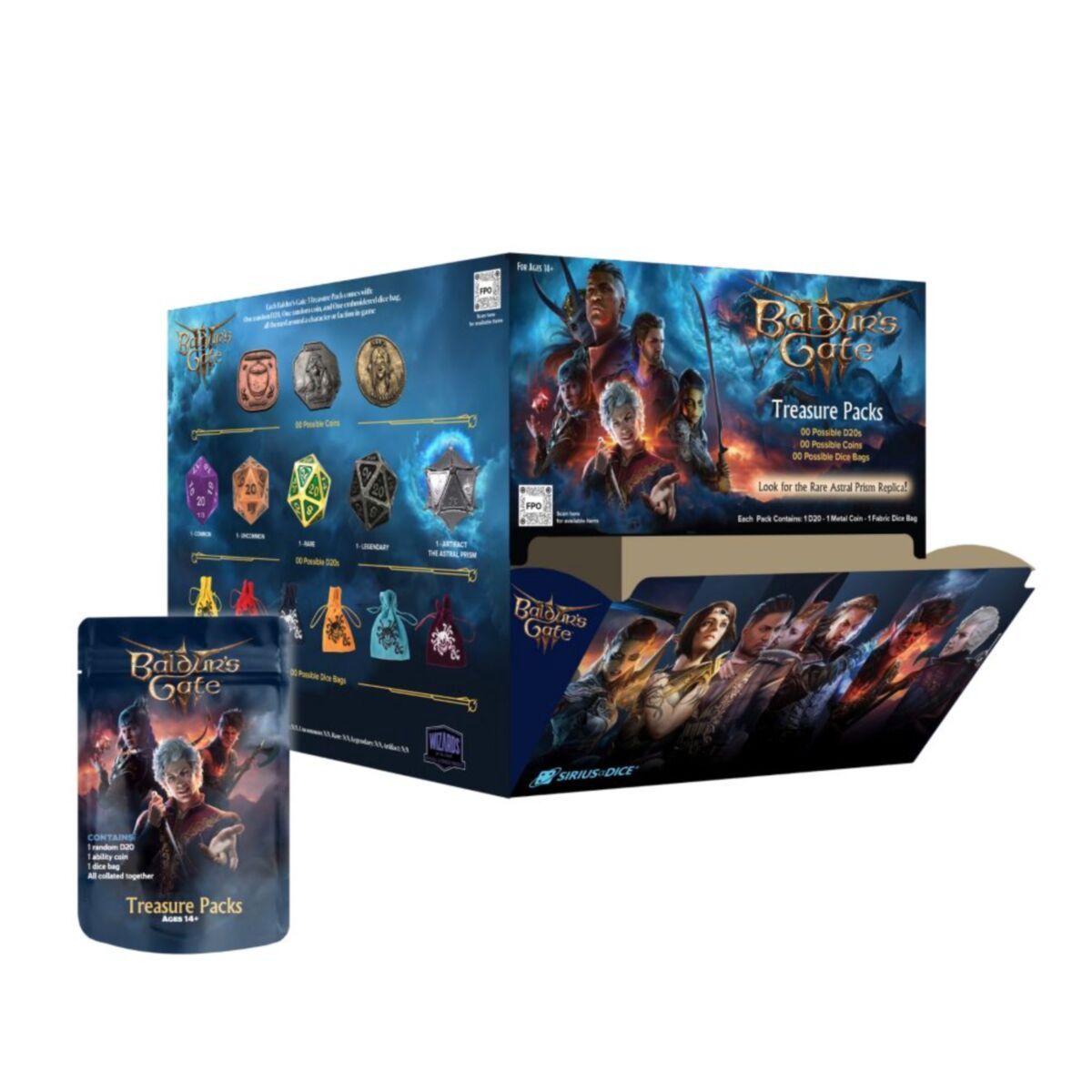 Sirius Dice - D&amp;D Baldur's Gate 3 Treasure Packs Blind Box PDQ