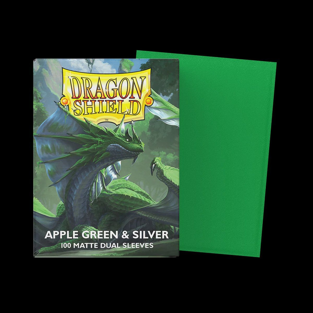 Dragon Shield: Sleeves - Matte Dual - Apple Green &amp; Silver