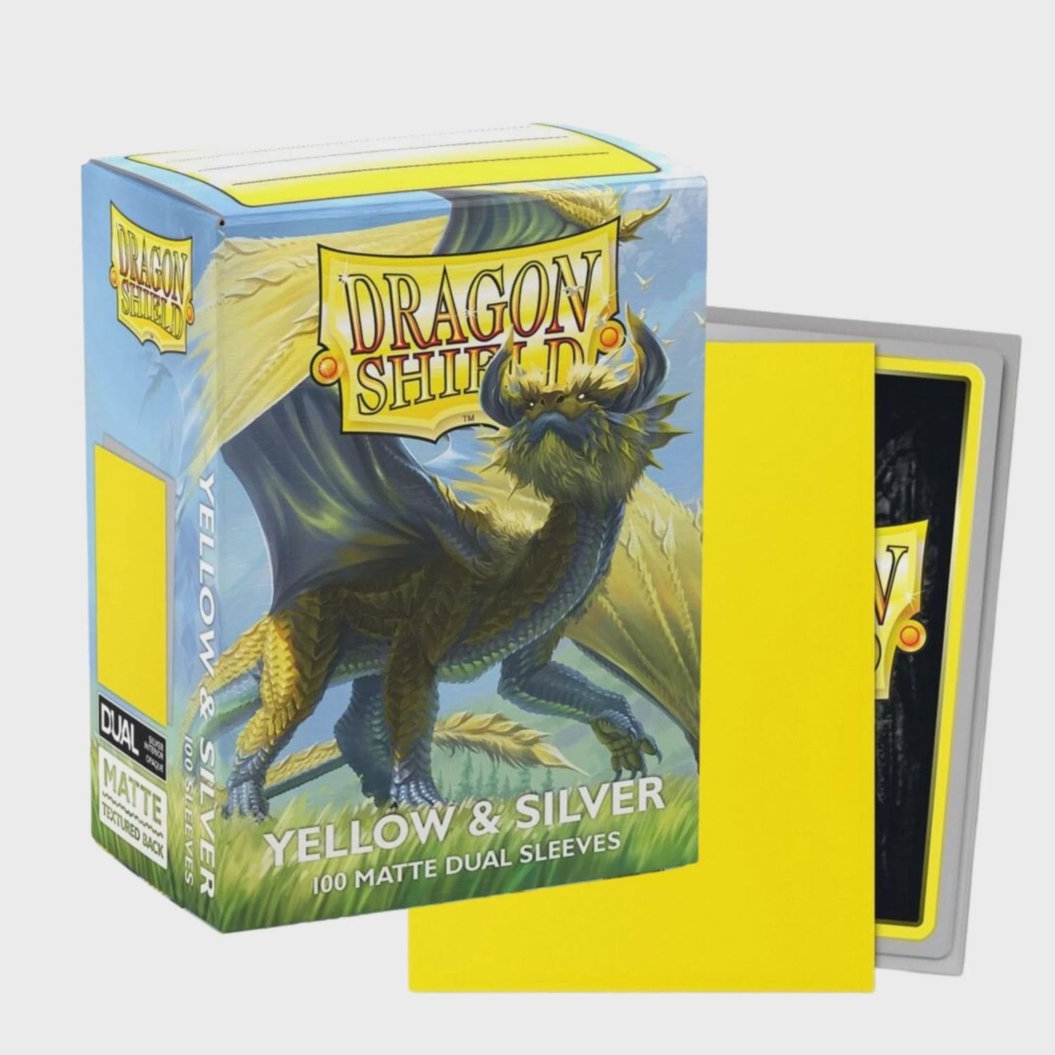 Dragon Shield: Sleeves - Matte Dual - Yellow &amp; Silver