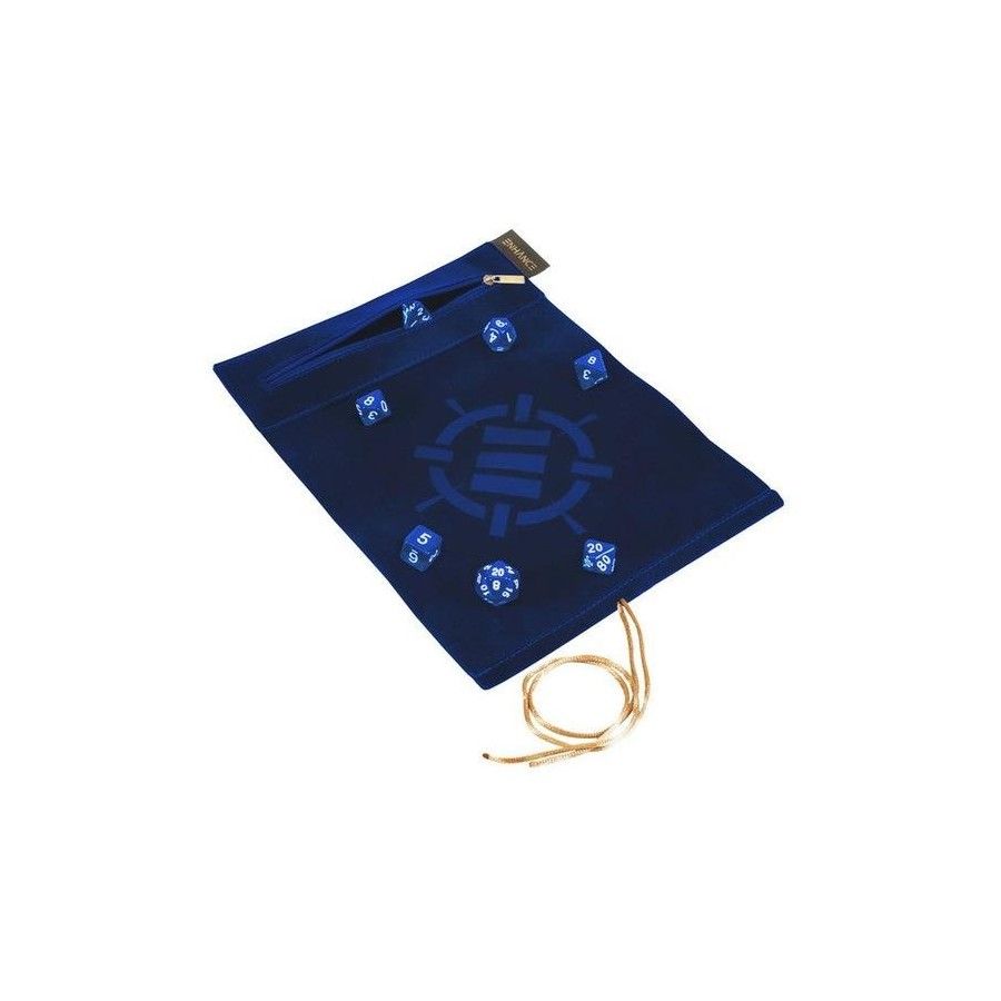 ENHANCE Tabletop Roll on a Scroll Dice Case and 7pc Acrylic Dice Set ENHANCE Tabletop Roll on a Scroll Dice Case and 7pc Acrylic Dice Set, Colour: Blue