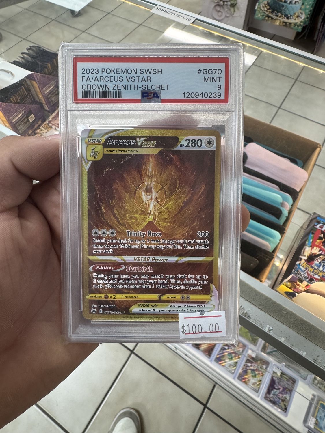 Arceus Vstar GG70 PSA 9