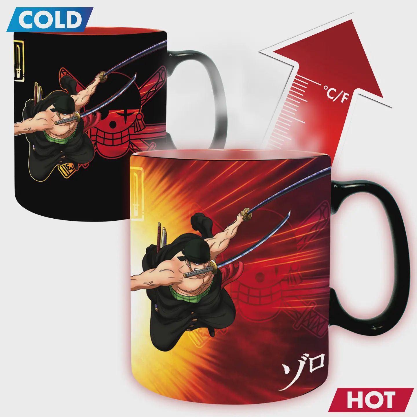 One Piece – Heat Change Mug “Zoro &amp; Sanji&quot; (16 oz)