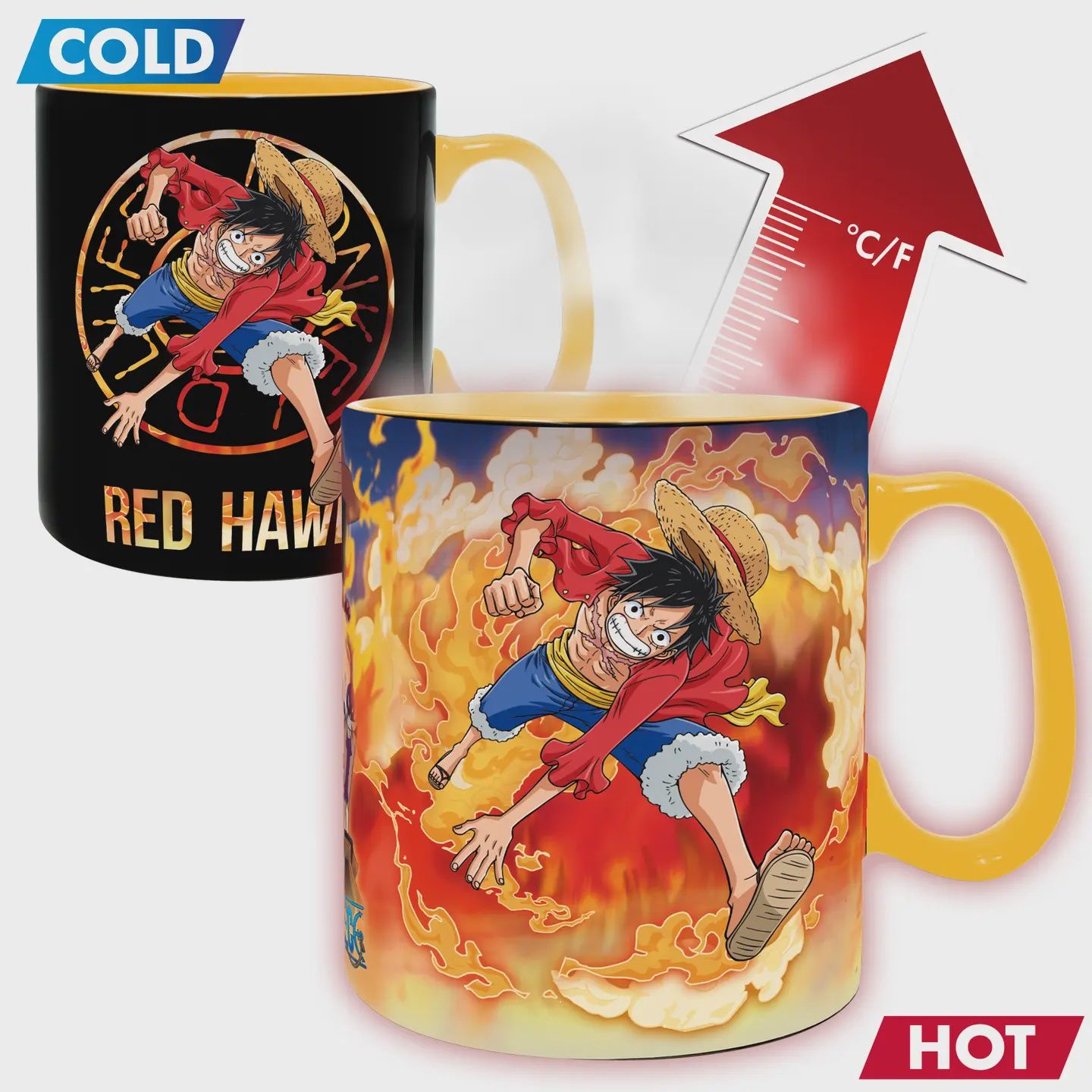 One Piece – Heat Change Mug “Luffy &amp; Sabo” (16 oz)