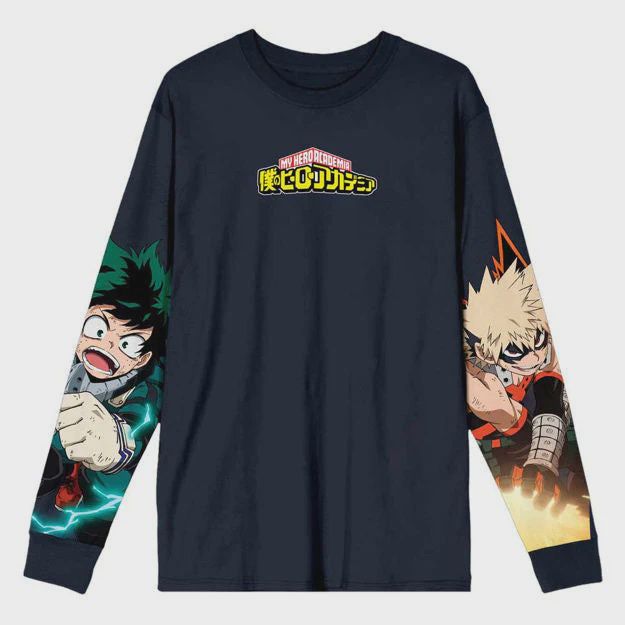 My Hero Academia Deku &amp; Bakugo Longsleeve Unisex Tee
