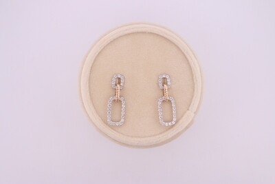 Heera Moti 14ktt 1 CTW Paper Clip Style Drop Earrings