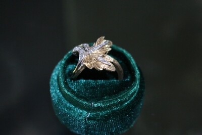14ktt Vintage Style Diamond Fashion Ring 1/3ctw 7.4gr