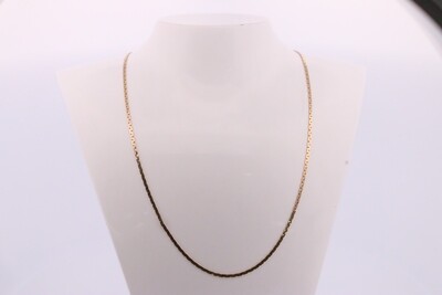 14ky Fancy Flat Style Chain W/ Spring Clasp 18.25''