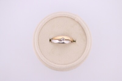 14ktt 1/10ctw Diamond Cross Style Fashion Ring 3.4gr
