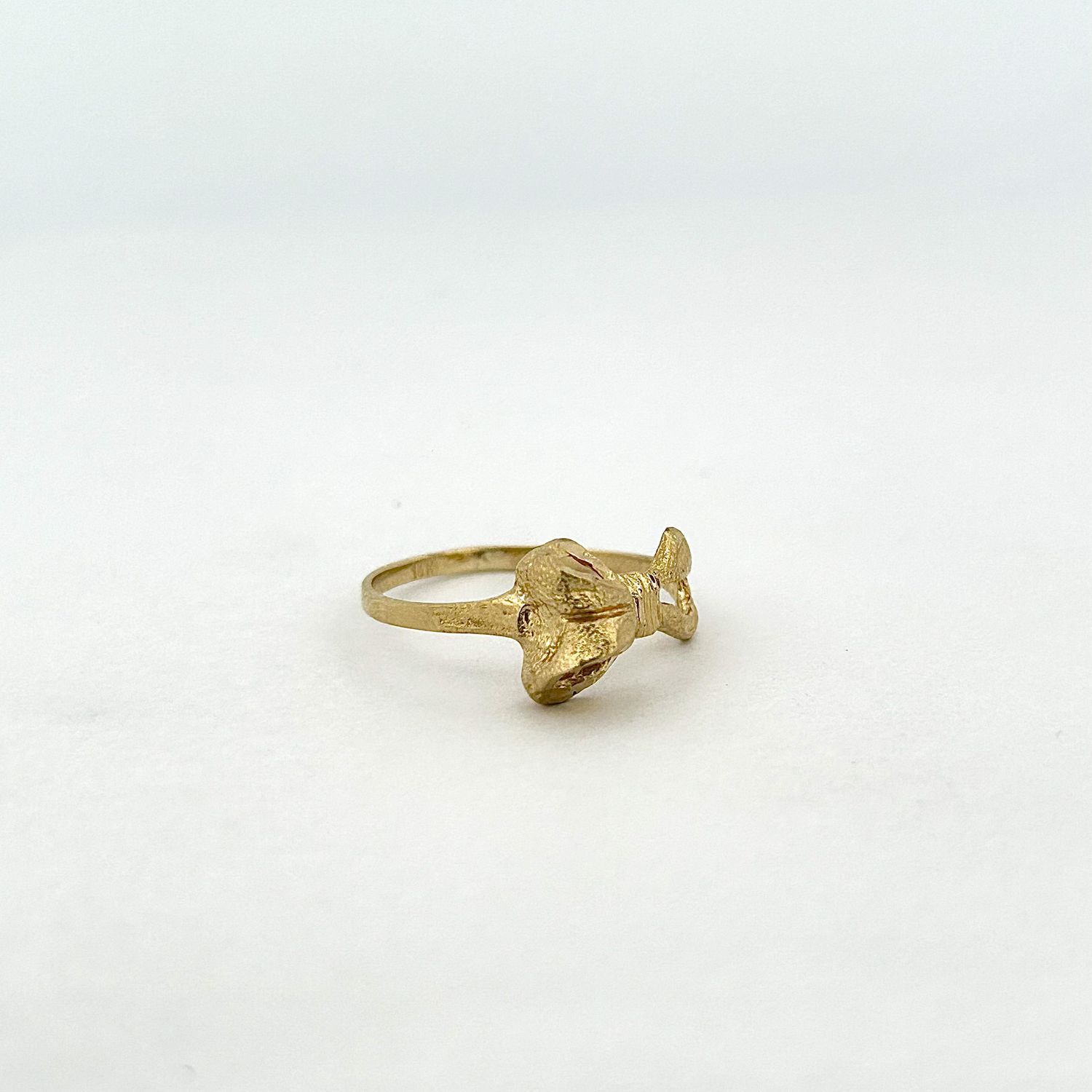 14ky 3D Bow Ring