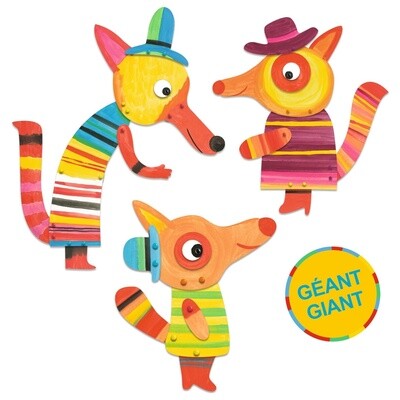 Peinture - Famille renard