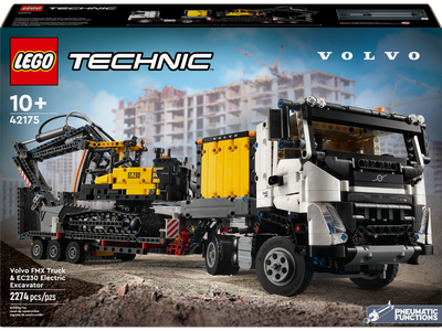 Lego Technic 42175 Le camion Volvo FMX et l’excavatrice électrique EC230