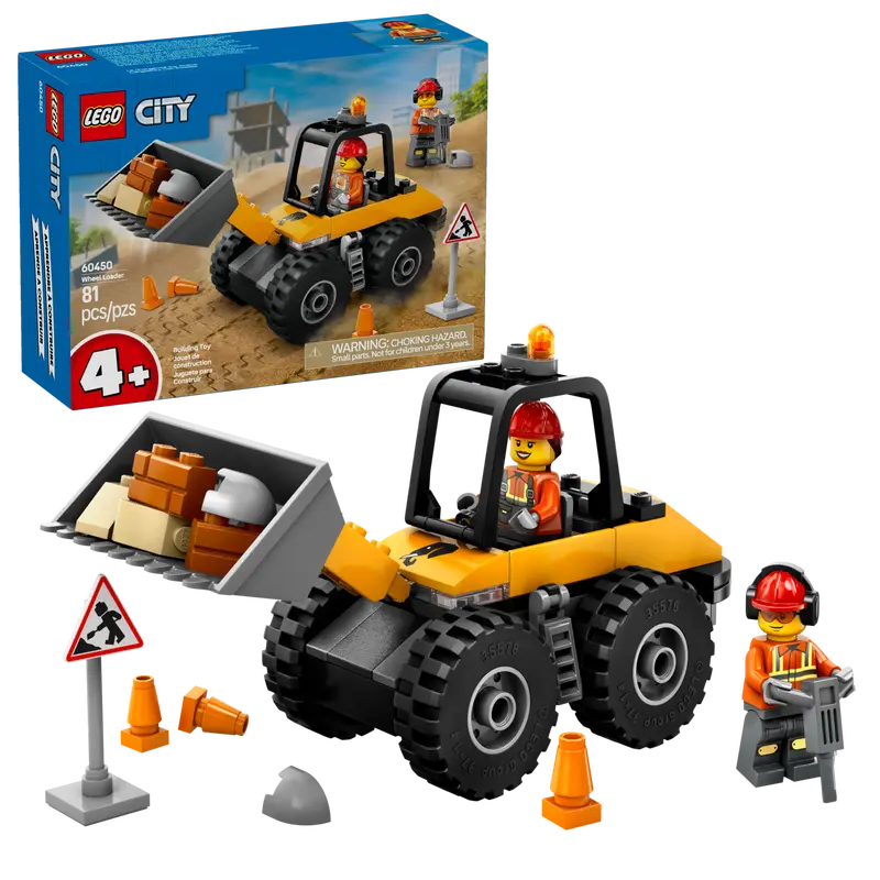 Lego City 60450 La chargeuse sur pneus de construction jaune