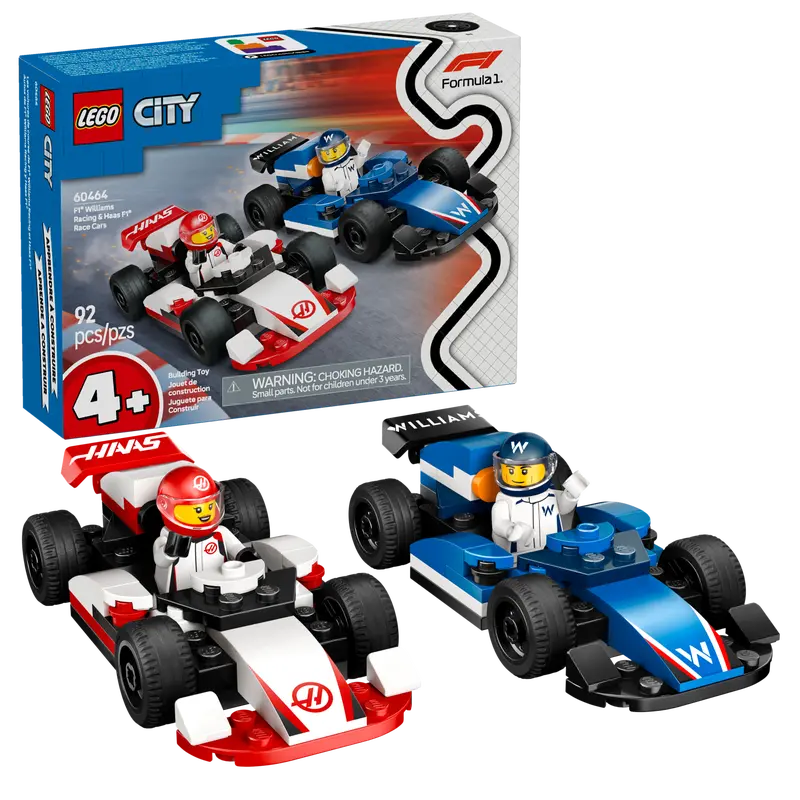Lego City 60464 Les voitures de course de F1 Williams Racing et Haas F1