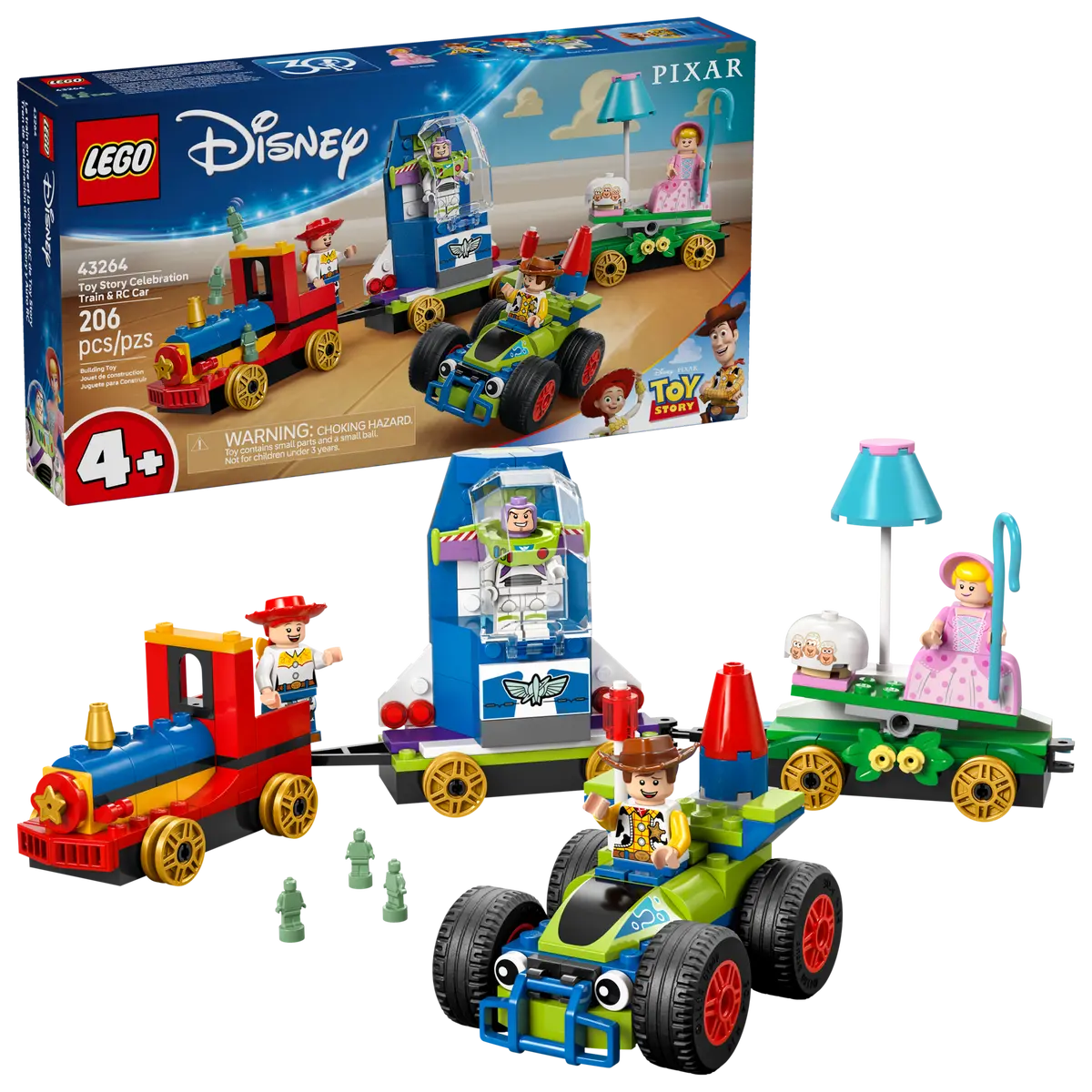 Lego Disney 43264 Le train en fête et la voiture RC de Toy Story