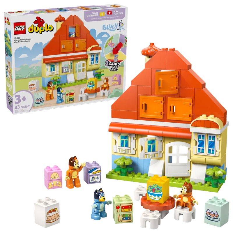 Lego Duplo 10459 La maison de la famille de Bluey avec jeu de mémoire