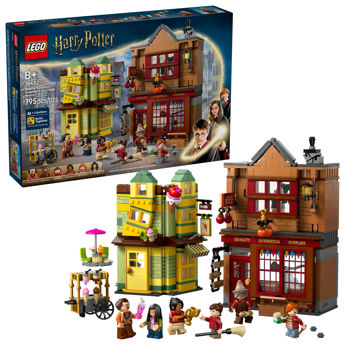 Lego Harry Potter 76452 Le Magasin d’accessoires de Quidditch et Les glaces Florian Fortarôme