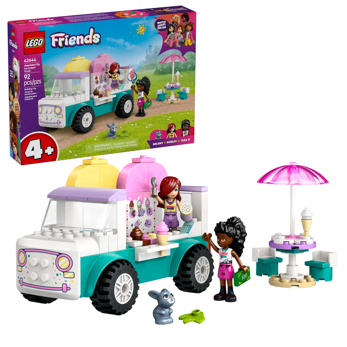 Lego Friends 42644 Le camion de crème glacée de Heartlake City
