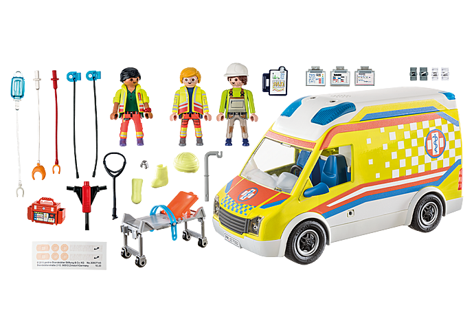 Ambulance avec effets lumineux et sonore