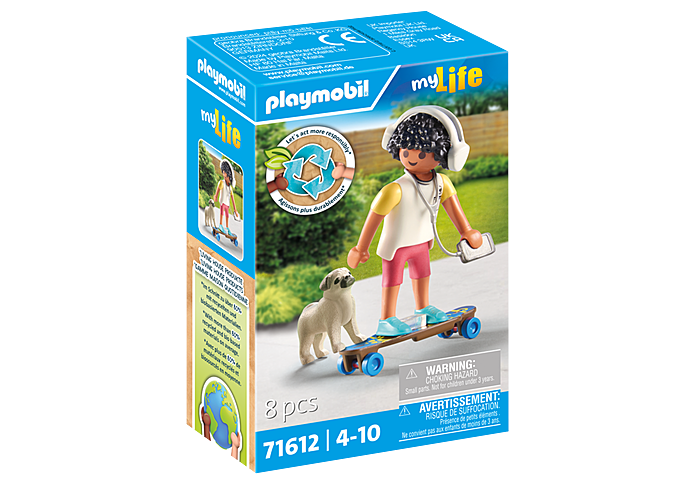 Skateboarder avec chien 71612