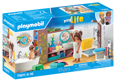 Salle de bains avec douche et baignoire 71611