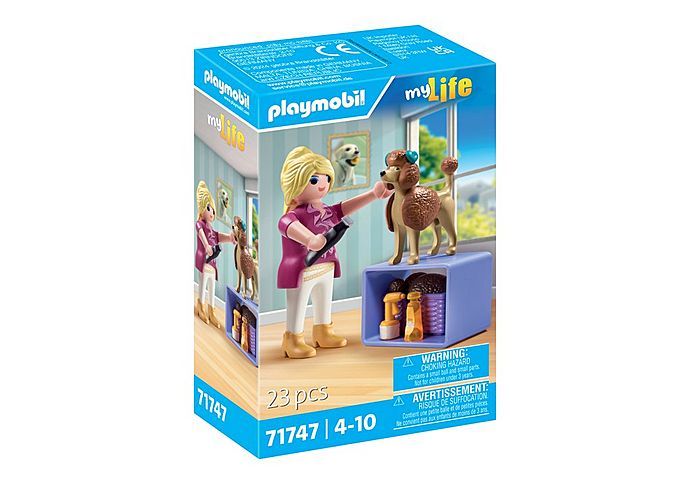 Toiletteuse avec caniche et nombreux accessoires 71747