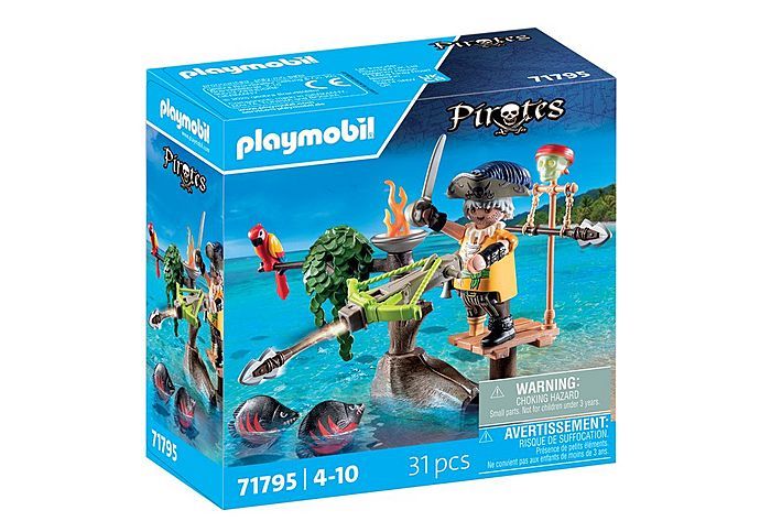 Pirate avec arbalète, flèche et poissons à viser 71795