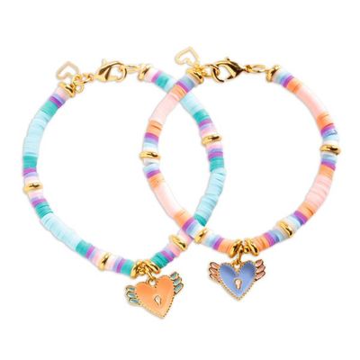 You &amp; Me - Bracelets Heishi coeurs