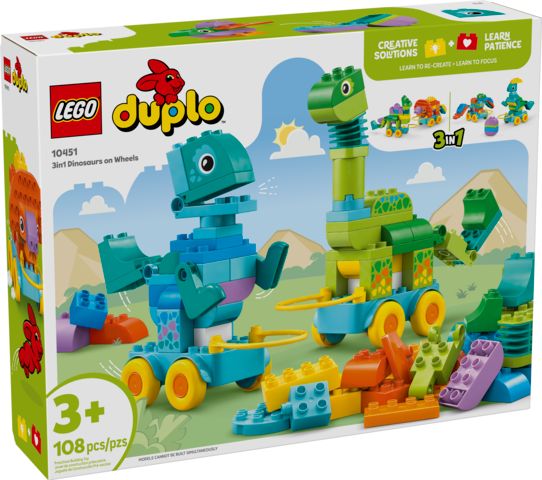 Lego Duplo 10451 Les dinosaures sur roues 3en1