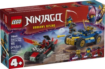 Lego Ninjago 71840 Le duel de voitures de course entre Rogue et Drix